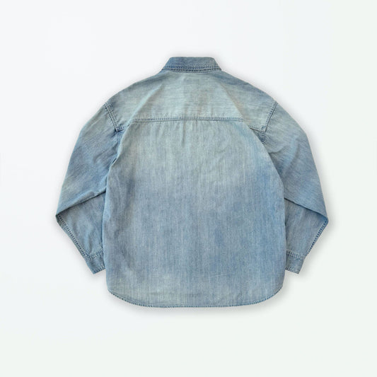 MADNESS 1940S CHAMBRAY WORKSHIRT-BLUE