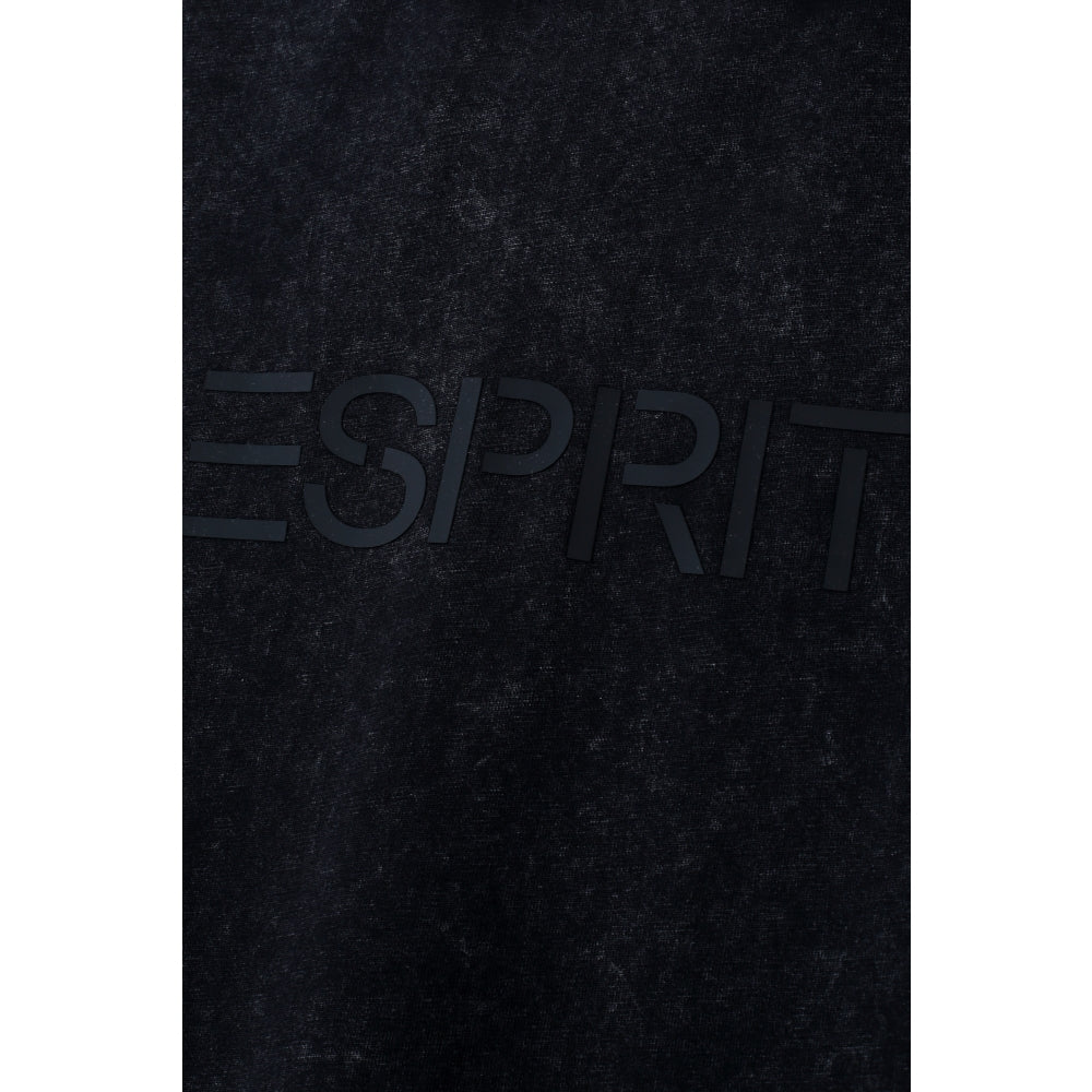 ESPRIT ACID WASH LOGO T-SHIRT(UNISEX)-BLACK