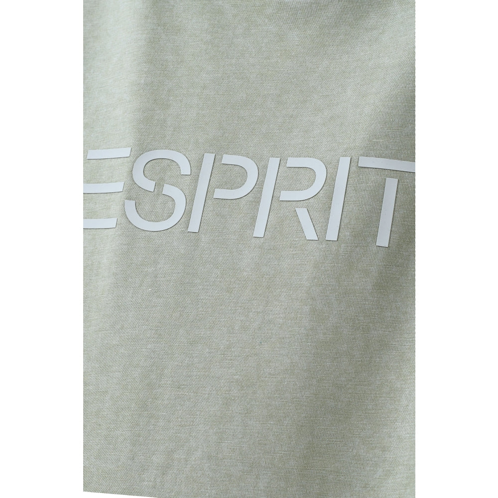 ESPRIT ACID WASH LOGO T-SHIRT(UNISEX)-KHAKI