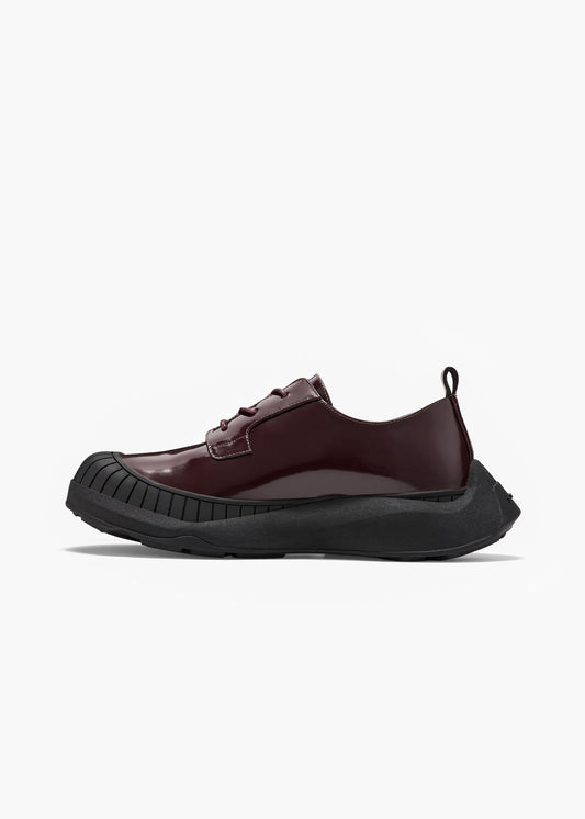 HIDDEN WHITE ASHER LEATHER OXFORD SHOES-BURGUNDY