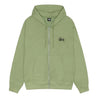CONSIGNMENT- STUSSY BASIC STUSSY ZIP HOODIE-LIME