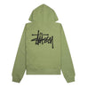 CONSIGNMENT- STUSSY BASIC STUSSY ZIP HOODIE-LIME