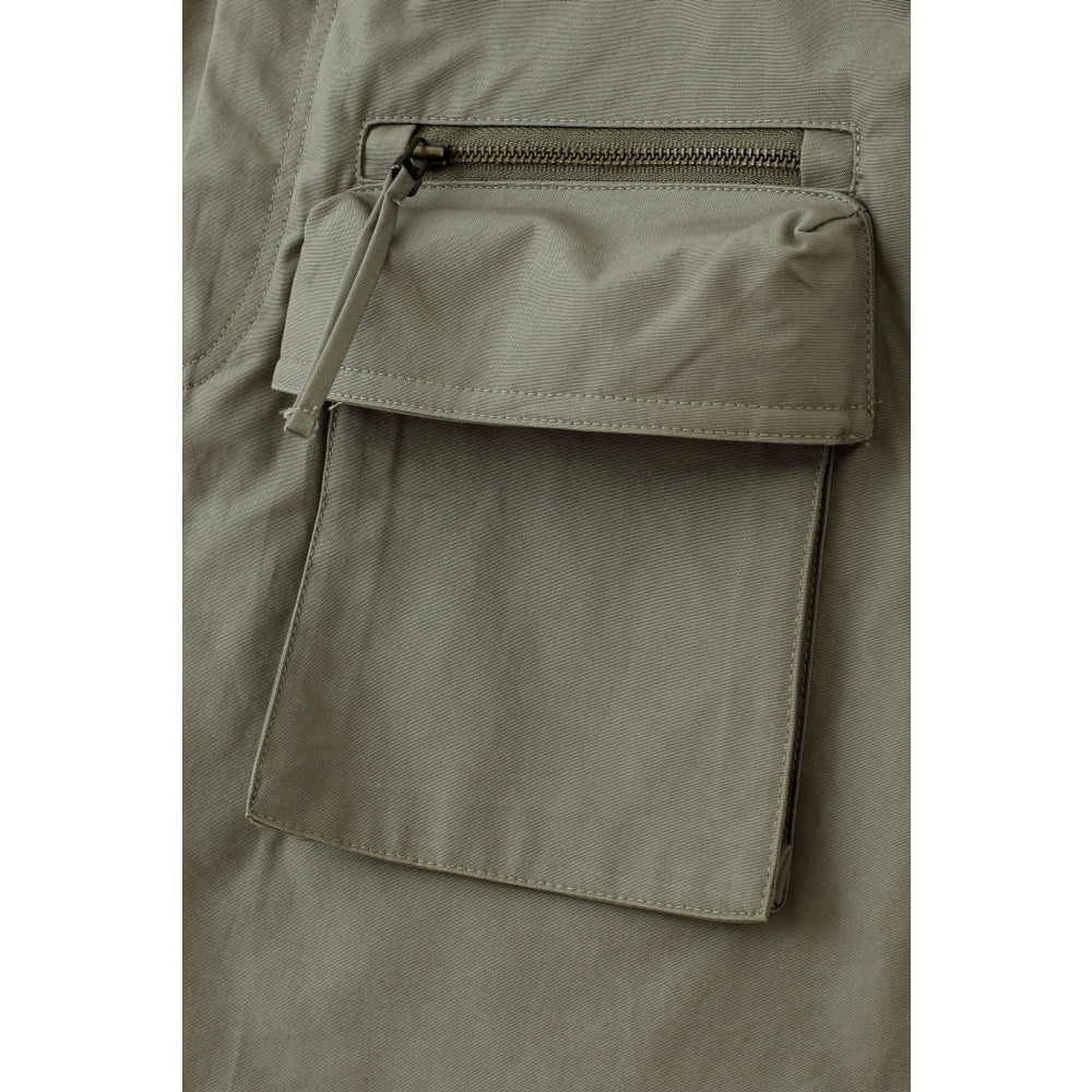 ESPRIT BELTED CARGO MINI SKIRT-GREEN