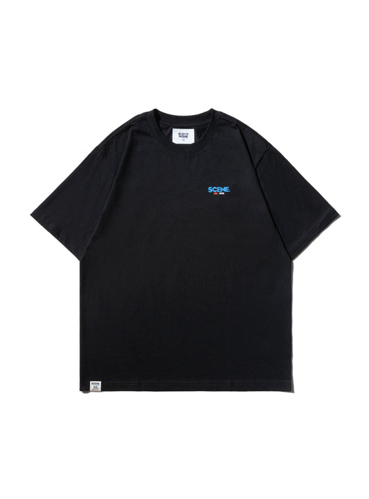SCENE BY ICE FIRE CHECKERED HK TEE-BLACK
