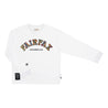 FAIRFAX COOGI PATTERN - EMBROIDERED COLLEGE LONG SLEEVE TEE-WHITE