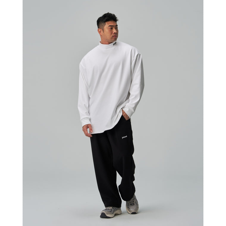 TEAMJOINED JOINED® COTTON⁺ TURTLENECK OVERSIZED LONG SLEEVES TEE-WHITE