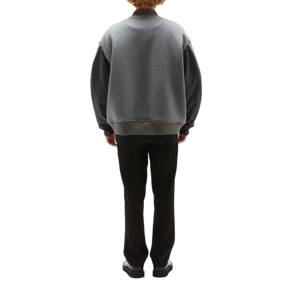 N.HOOLYWOOD DROP SHOULDER BOMBER JACKET-CHARCOAL