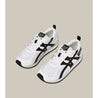 ARTICLE NO. DUNE LOW-TOP WHITE AND BLACK LOGO RUNNER-WHITE BLACK