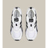 ARTICLE NO. DUNE LOW-TOP WHITE AND BLACK LOGO RUNNER-WHITE BLACK