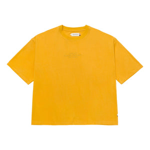 HONOR THE GIFT EMBROIDERY BOX TEE-YELLOW