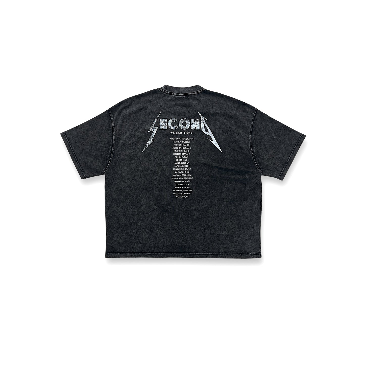2ND CLOSET “FREEDAMN FOR ALL” WASHED BOXY T-SHIRT-BLACK