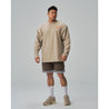TEAMJOINED JOINED® GOTHIC EXTRA OVERSIZED LONG SLEEVES-LIGHT KHAKI/ORANGE