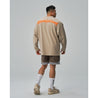 TEAMJOINED JOINED® GOTHIC EXTRA OVERSIZED LONG SLEEVES-LIGHT KHAKI/ORANGE