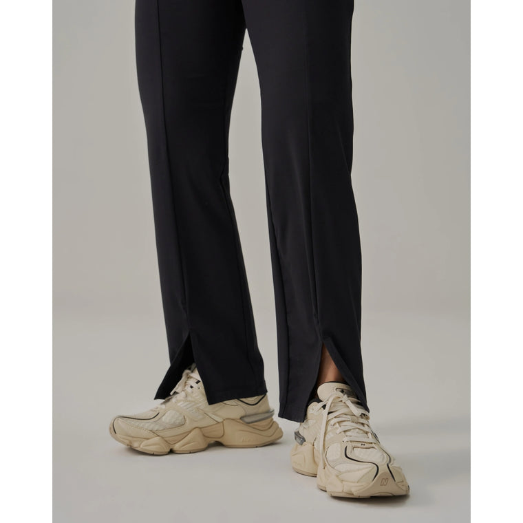 TEAMJOINED JOINED® WOMEN FRONT SLIT WIDE LEG PANT-BLACK