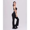 TEAMJOINED JOINED® WOMEN HIGHT-WAIST PEACH MINI FLARED PANT-BLACK