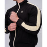 TEAMJOINED JOINED® STRIPE ZIP UP-BLACK/BEIGE