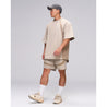 TEAMJOINED JOINED® URBAN MESH PANELED RAGLAN EXTRA-OVERSIZED-KHAKI