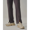 TEAMJOINED JOINED® WOMEN FRONT SLIT WIDE LEG PANT-DARK GREY