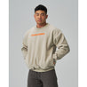 TEAMJOINED JOINED® LOGO DROP SHOULDER FLEECE PULLOVER-CREAM GRAY/ORANGE