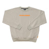 TEAMJOINED JOINED® LOGO DROP SHOULDER FLEECE PULLOVER-CREAM GRAY/ORANGE