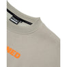 TEAMJOINED JOINED® LOGO DROP SHOULDER FLEECE PULLOVER-CREAM GRAY/ORANGE