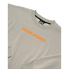TEAMJOINED JOINED® LOGO DROP SHOULDER FLEECE PULLOVER-CREAM GRAY/ORANGE