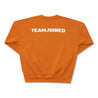 TEAMJOINED JOINED® LOGO DROP SHOULDER FLEECE PULLOVER-ORANGE