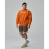 TEAMJOINED JOINED® LOGO DROP SHOULDER FLEECE PULLOVER-ORANGE