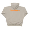 TEAMJOINED JOINED® LOGO OVERSIZED HOODIE-ORANGE/ CREAM GRAY