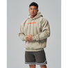 TEAMJOINED JOINED® LOGO OVERSIZED HOODIE-ORANGE/ CREAM GRAY