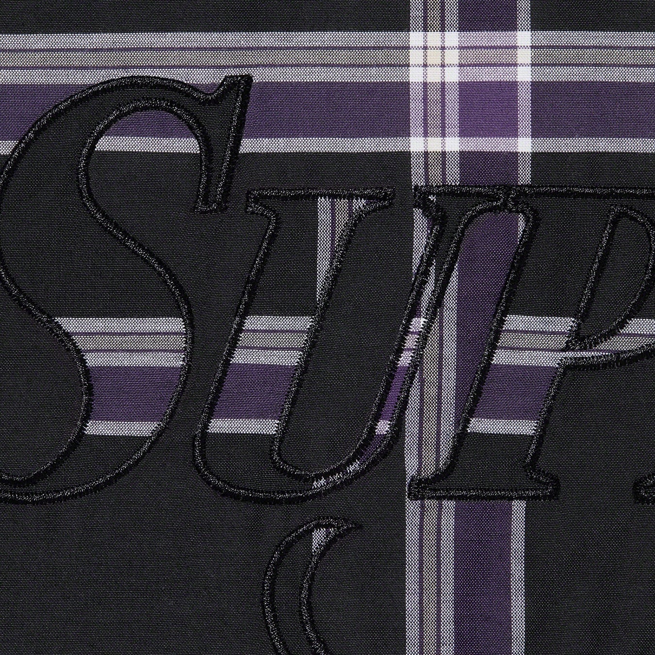 SUPREME LIGHTWEIGHT PLAID SSSHIRT-BLACK