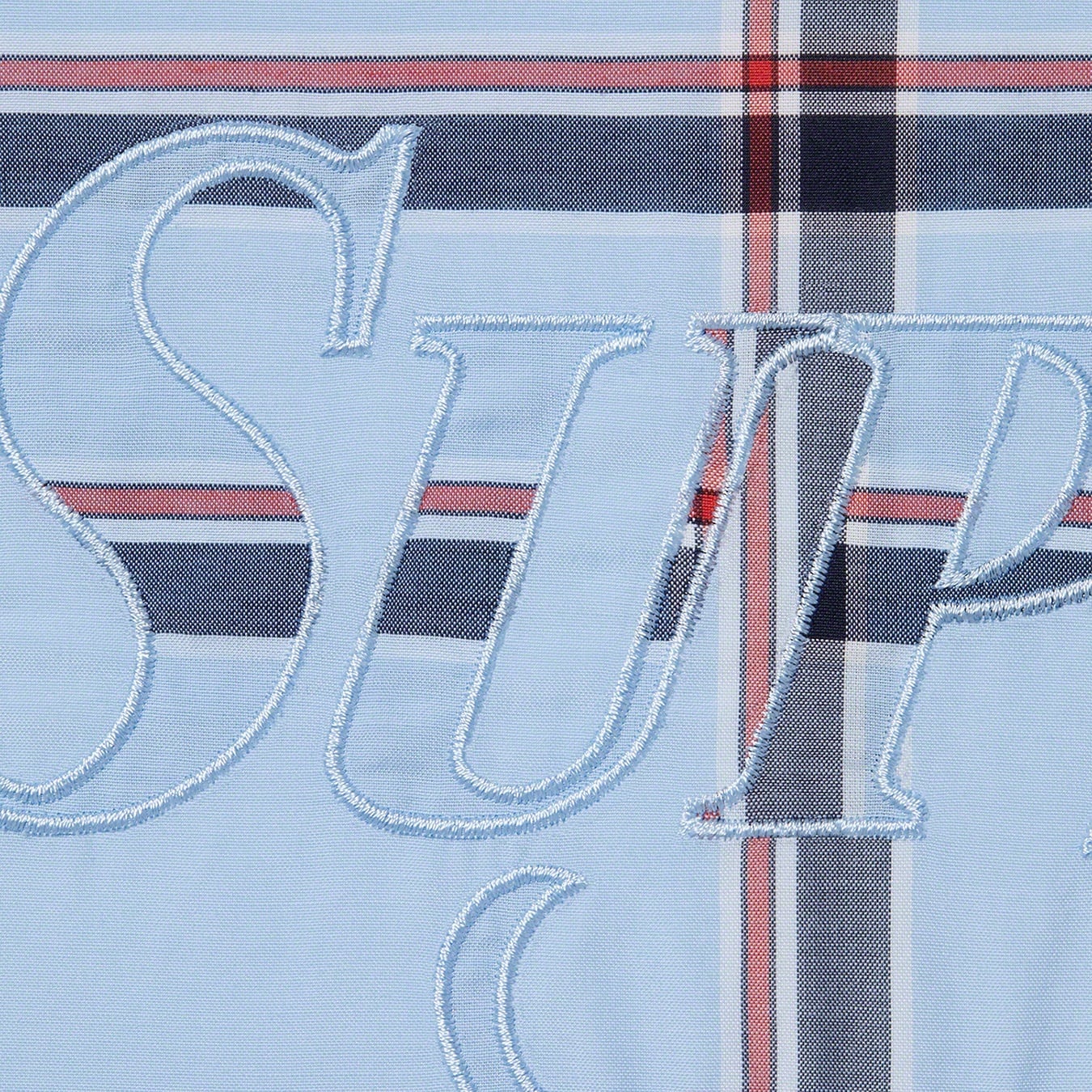 SUPREME LIGHTWEIGHT PLAID SSSHIRT-BLUE