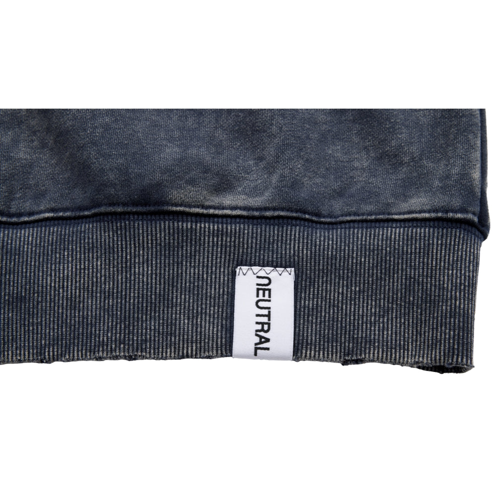 NEUTRAL SOCIETY NS LOGO ZIP UP HOODIE-NAVY