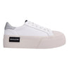 ARTICLE NO. O.G. CLASSIC PLATFORM WHITE SNEAKERS IN SILVER TAIL-WHITE SILVER