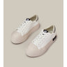 ARTICLE NO. O.G. CLASSIC PLATFORM WHITE SNEAKERS IN SILVER TAIL-WHITE SILVER