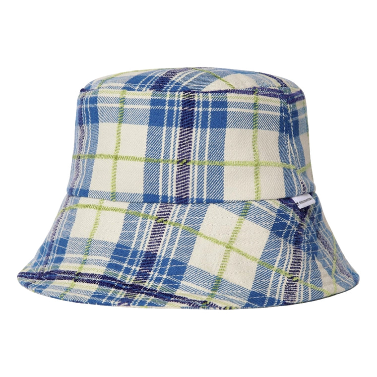 THIS IS NEVER THAT  PLAID LONG BILL BUCKET HAT-BLUE