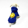 2ND CLOSET "SMILEY FACE" PRINTED PET HOODY-BLUE