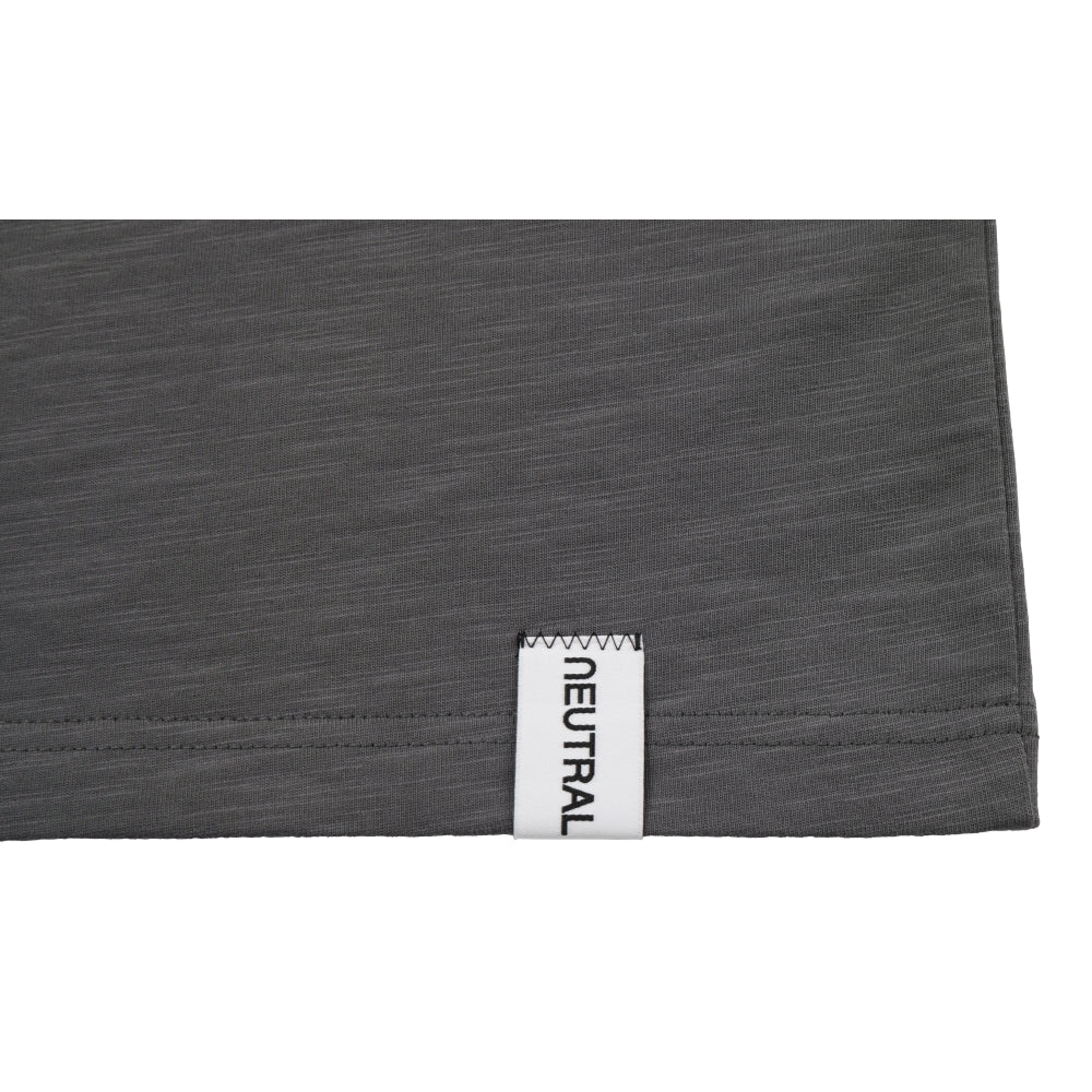 NEUTRAL SOCIETY STAY HOME RINGER TEE-DARK GREY
