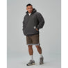 TEAMJOINED TJTC™ EMBROIDERED PATCH SHERPA HOODIE-FOSSIL GREY