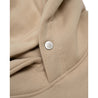 TEAMJOINED TJTC™ FLOCK BADGE OVERSIZED HOODIE-KHAKI