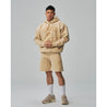 TEAMJOINED TJTC™ FLOCK BADGE OVERSIZED HOODIE-KHAKI