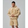 TEAMJOINED TJTC™ FLOCK BADGE OVERSIZED HOODIE-KHAKI