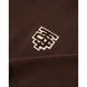 TEAMJOINED TJTC™ HEAVY STRETCH EMBROIDERED PATCH PULLOVER-BROWN