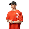 TEAMJOINED TJTC™ TJ GOTHIC LOGO HEAVY OVERSIZED-ORANGE/RED