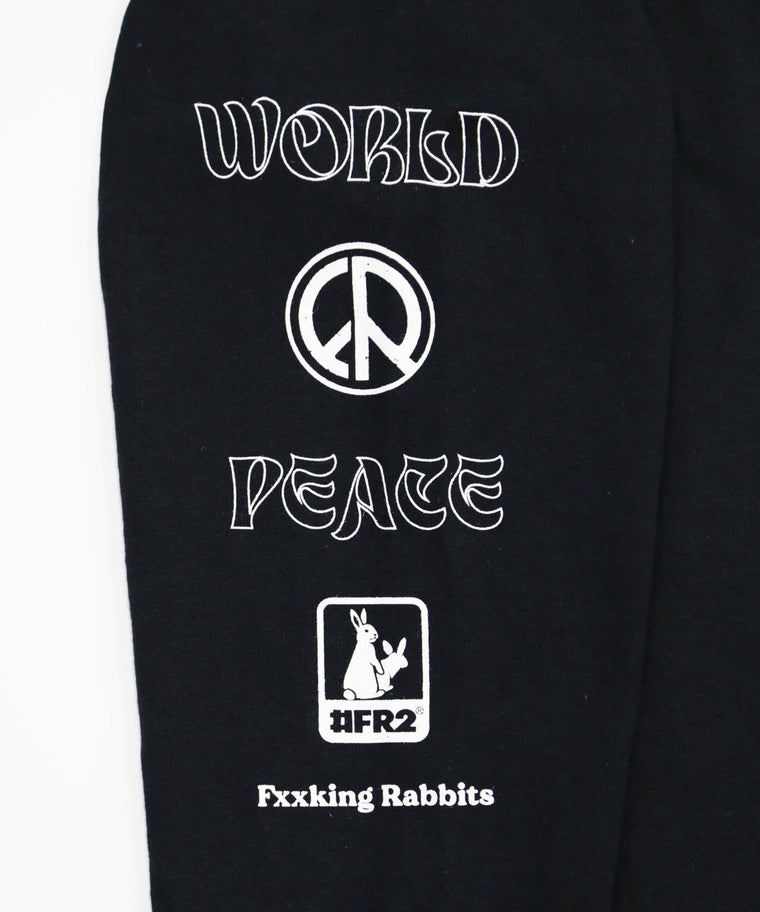 #FR2 WORLD PEACE L/S T-SHIRT-BLACK