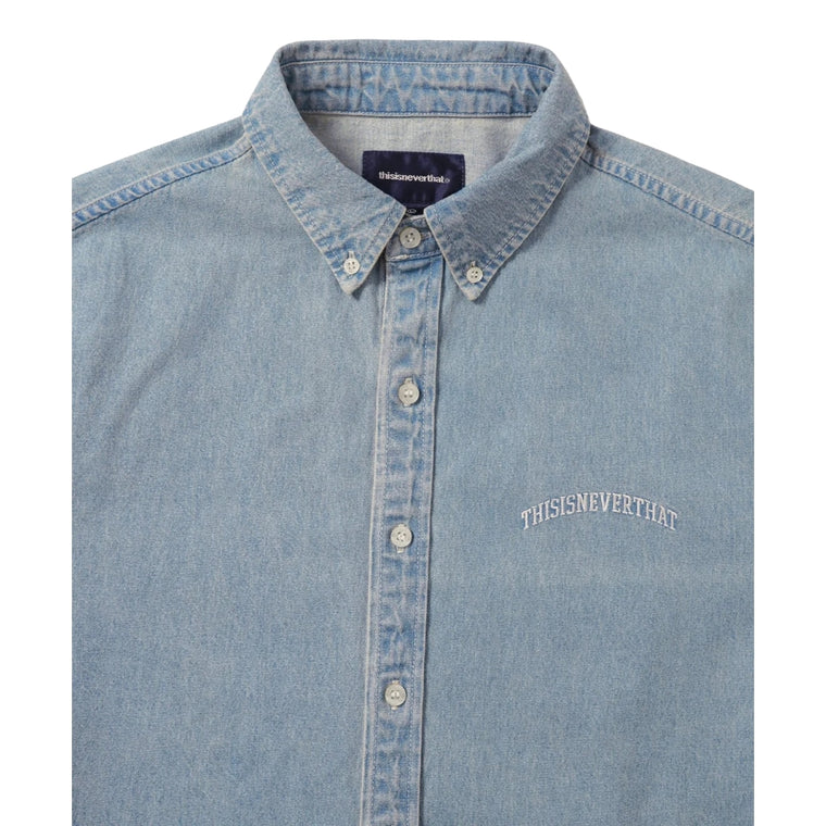 THIS IS NEVER THAT WASHED DENIM SHIRT-BLUE