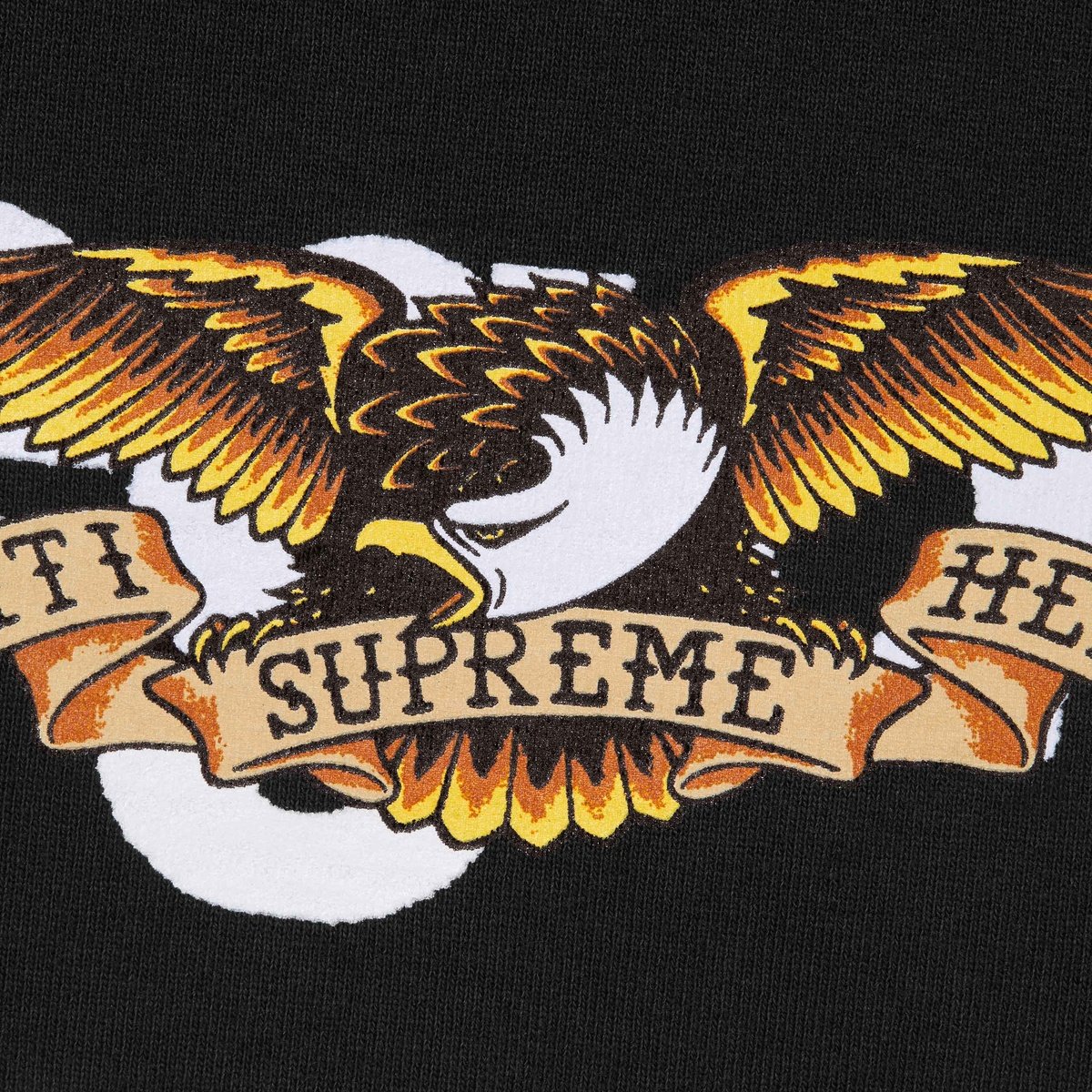 SUPREME ANTIHERO® HOODED SWEATSHIRT-BLACK