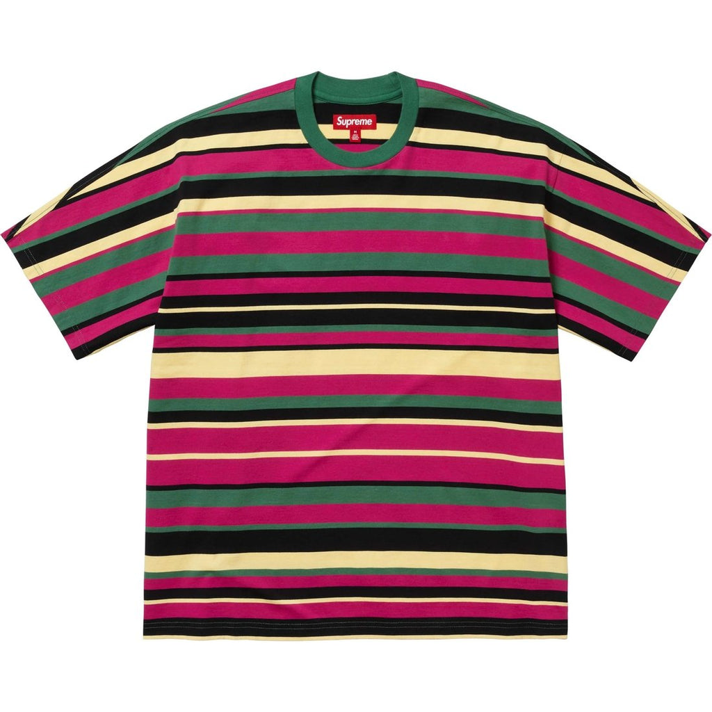 Apparel Supreme Pink And Yellow Striped Shirt Supreme Loose Fit