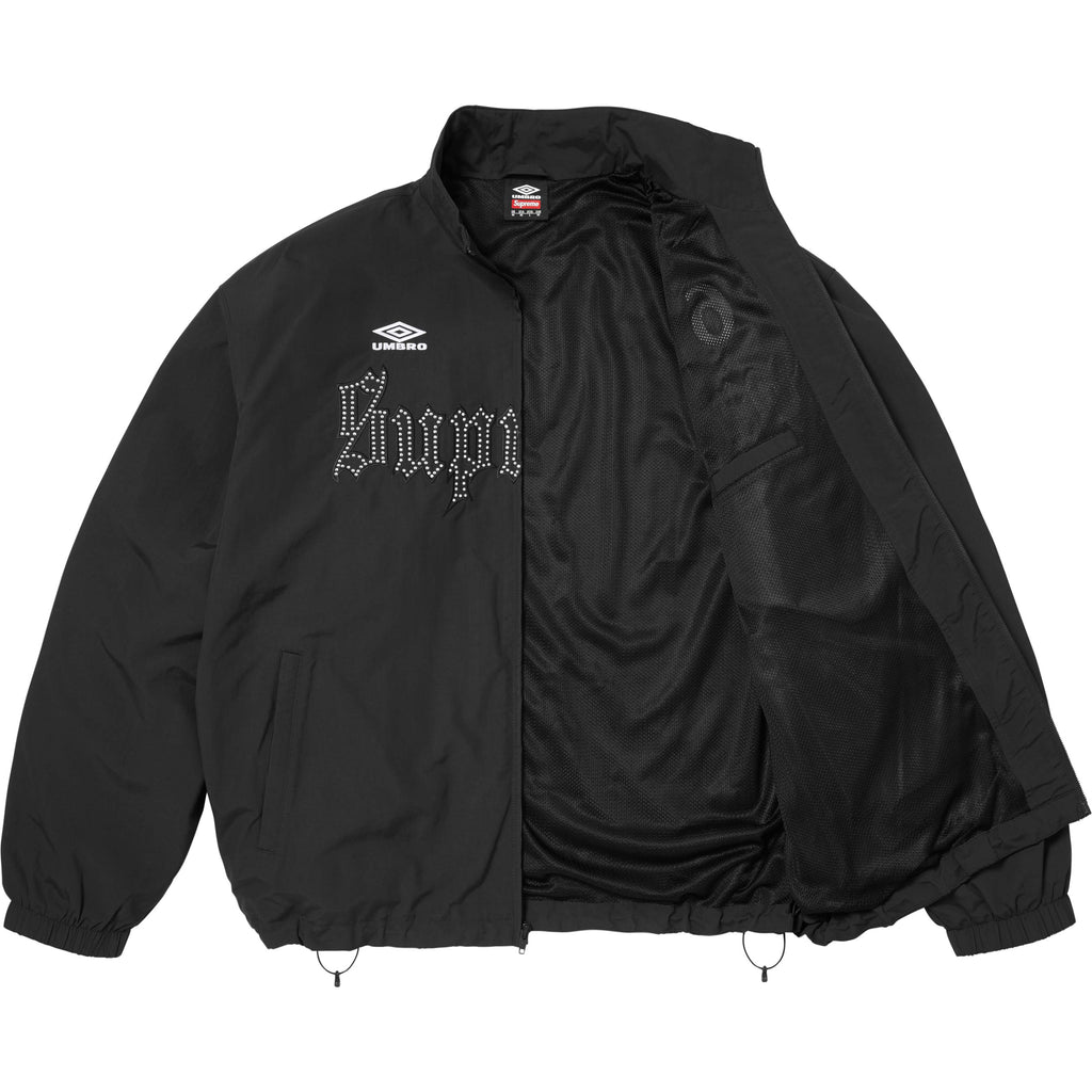 SUPREME UMBRO® RHINESTONE TRACK JACKET-BLACK - Popcorn Store