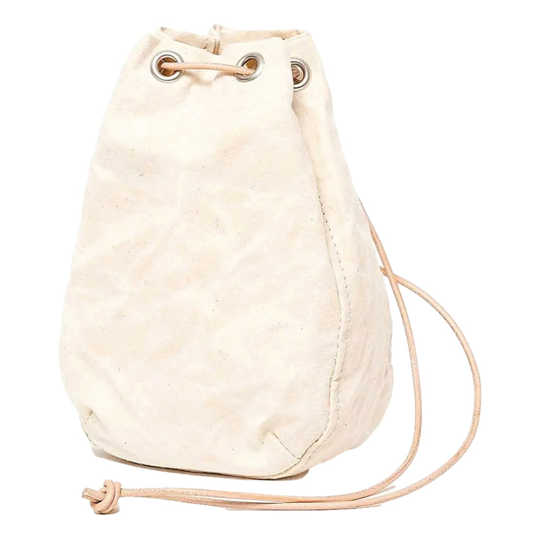 HOBO DRAWSTRING POUCH PARAFFIN CANVAS-NATURAL